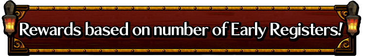 Rewards based on number of Early Registers!